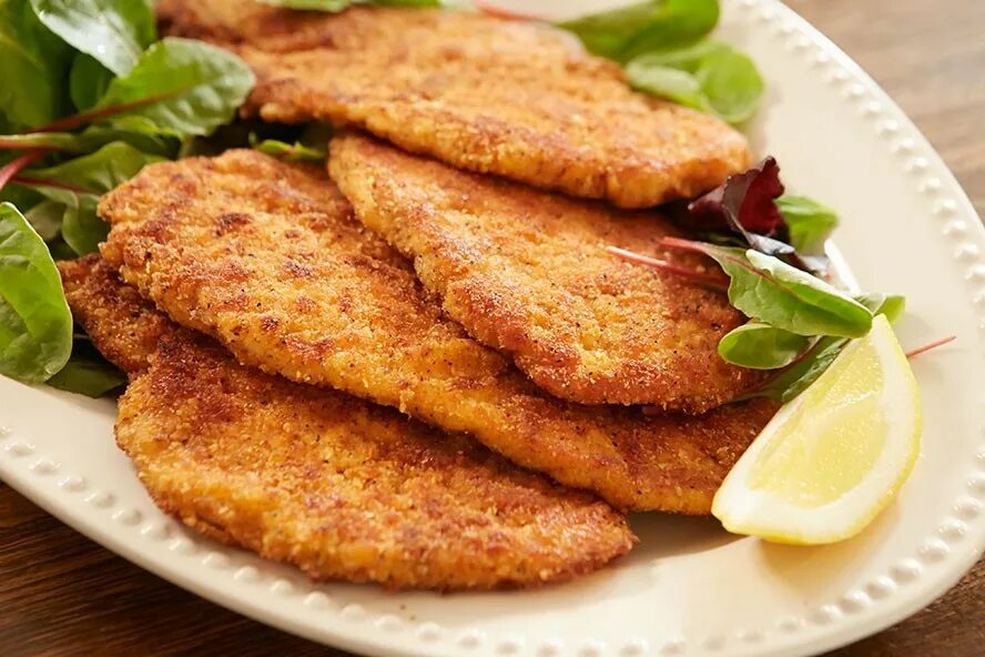 Куриные отбивные в панировочных сухарях