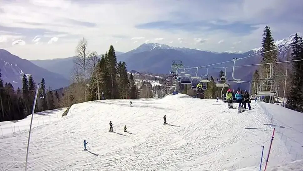 Красная поляна реальное время камеры. Красная Поляна горнолыжный курорт вебкамеры.