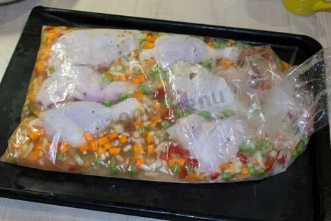 Курица в рукаве для запекания с овощами