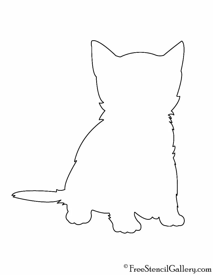 Шаблон кота из бумаги распечатать