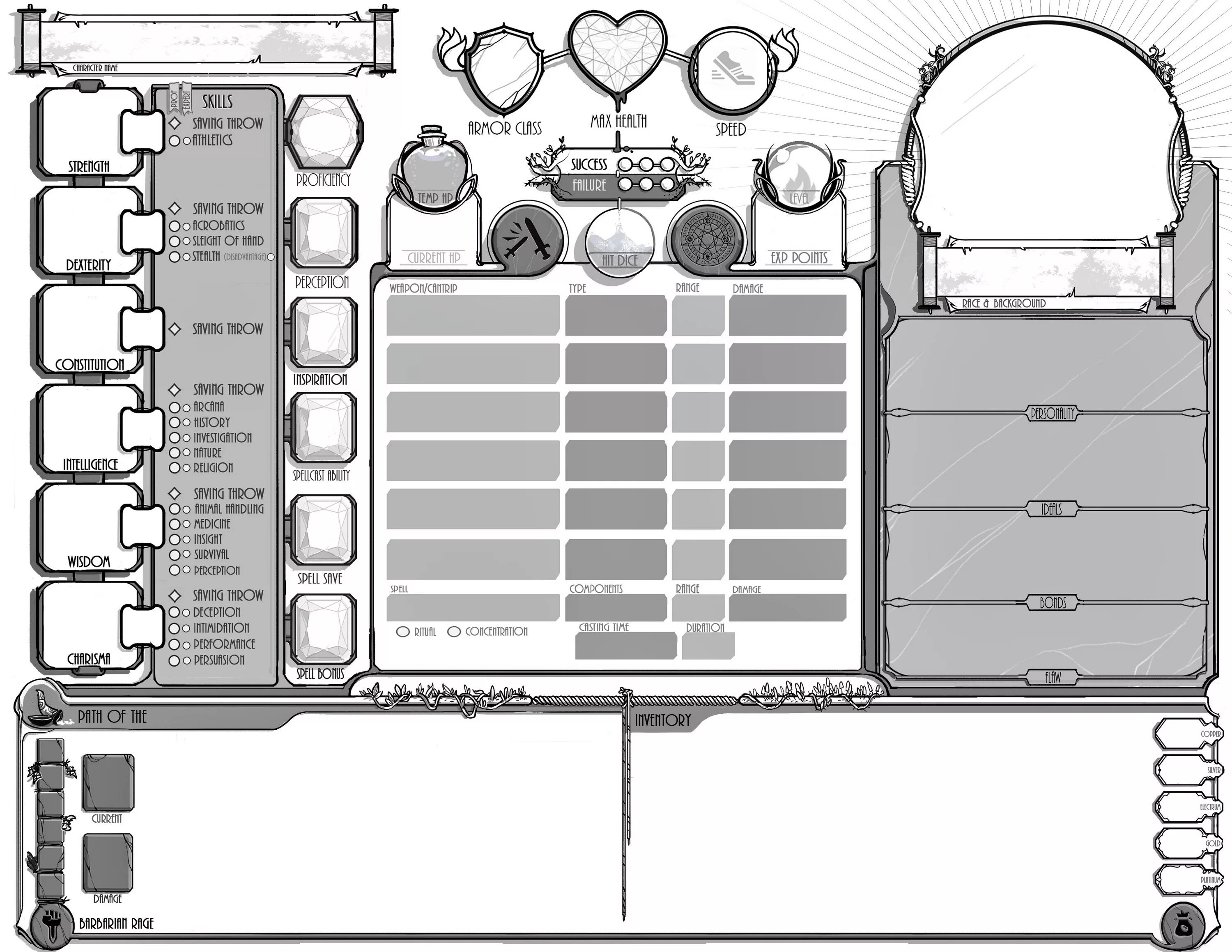 Лист персонажа днд рус. Лист персонажа для книги. Днд 5 карточка персонажа. Днд 5 редакция лист персонажа. D d 5 лист персонажа.