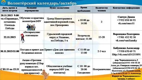 Расписание бфу