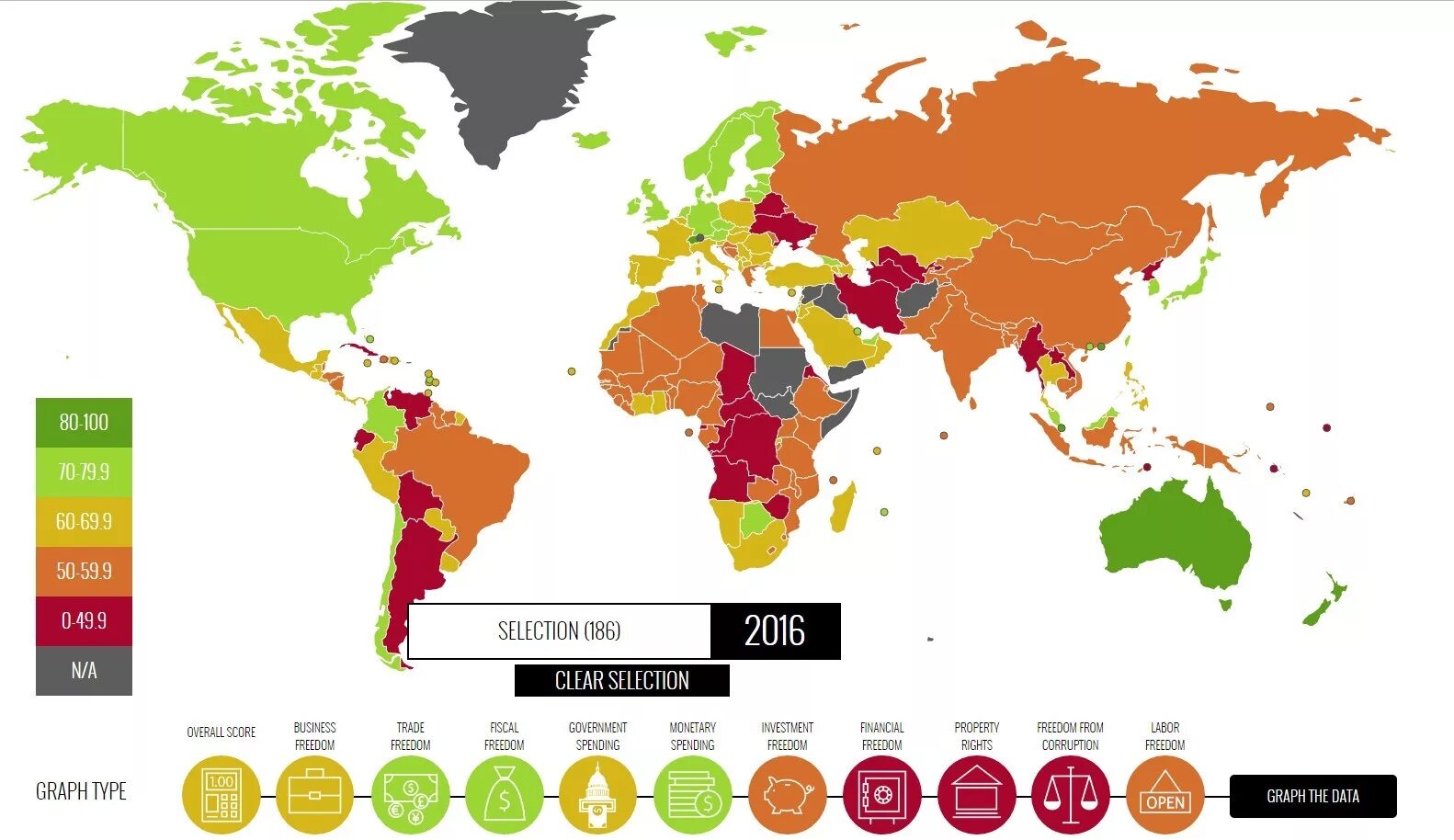 Индекс экономической свободы 2020. Капиталистические страны. Капитализм по странам.