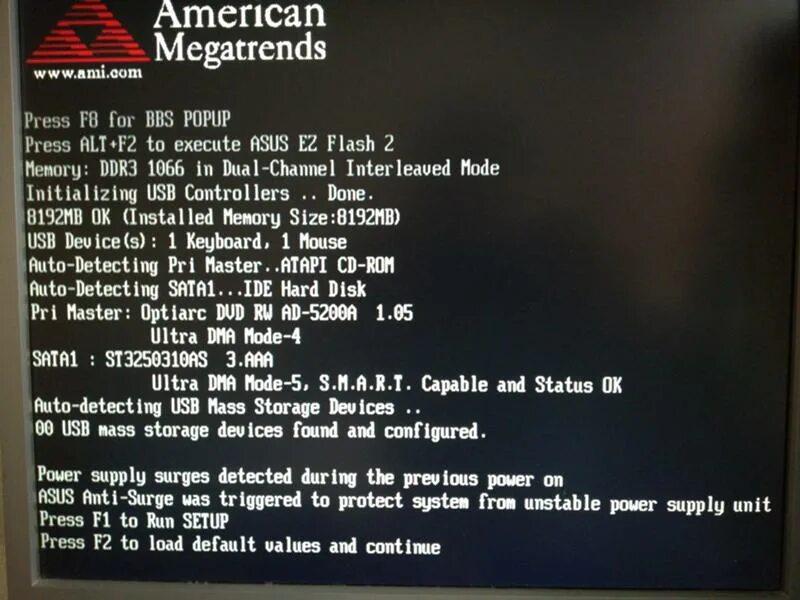 Ошибка american megatrends. Ошибка american megatrends