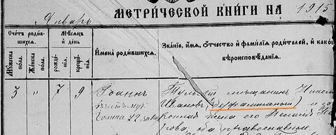 Фамилии крестьян