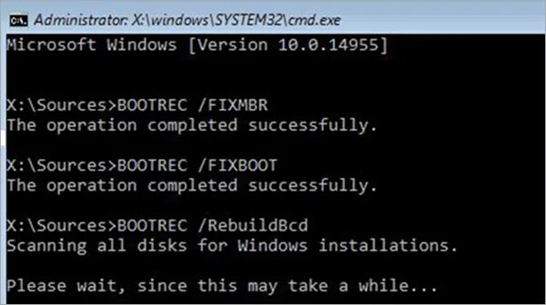 Не удается найти запрошенное системное устройство bootrec. Fixmbr windows 10. bootrec rebuildbcd. rebuildbcd обнаружено систем 0. windows pe fixmbr.