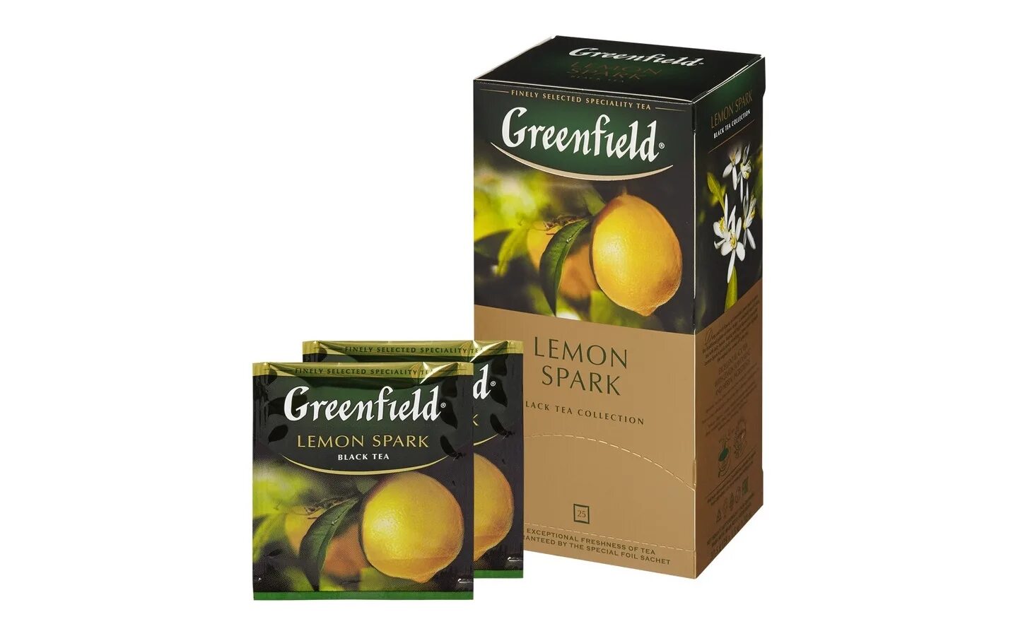 Купить чай гринфилд в пакетиках 100. Гринфилд Lemon Spark. Greenfield Black Tea Lemon Spark 1.5гр 25шт. Гринфилд 25пак/10 Лемон Спарк черн. Гринфилд Лемон Спарк 100г(лимон)/14.