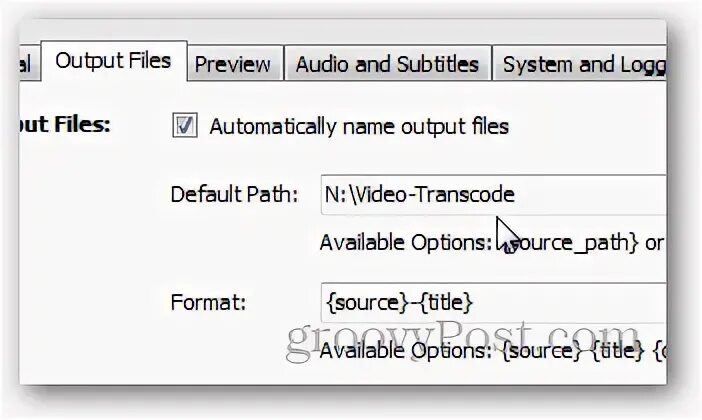 Default path
