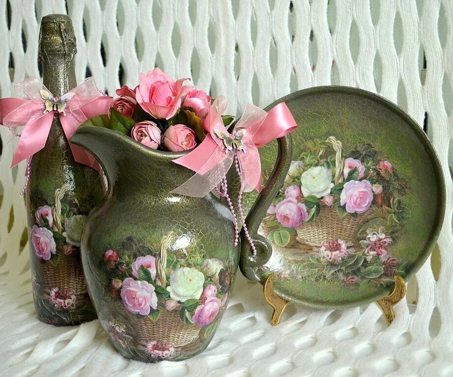 Что такое декупаж. Техника декупаж. изделия в технике декупаж. необычный декупаж. декуаз.