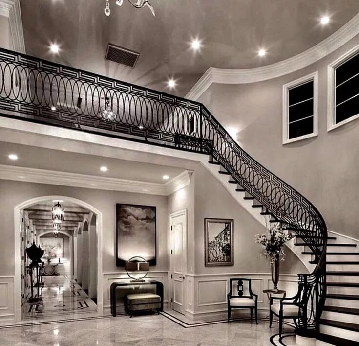 Grand Staircases that Inspire Awe & Wonder Mansions for sale, Grand staircase, L