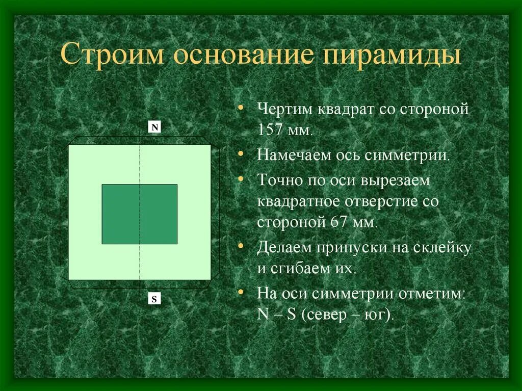 Основание квадрат. Квадрат со стороной а. Презентация чертим квадрат. Основания квадрата 70 мм.