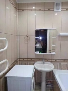Ванная совмещенная панелями