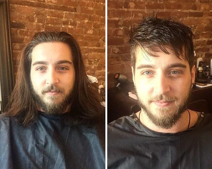 Волосы до после мужчины. Длинные волосы у мужчин до и после. Парни с длинными волосами до и после. Мужские стрижки до и после. Стрижка мужская удлиненная до и после.
