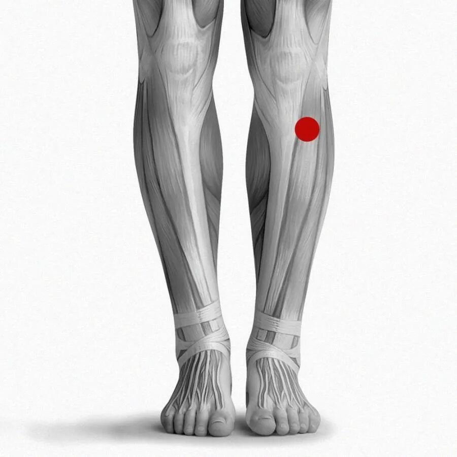 Боль в голени спереди причины. Точка st36.