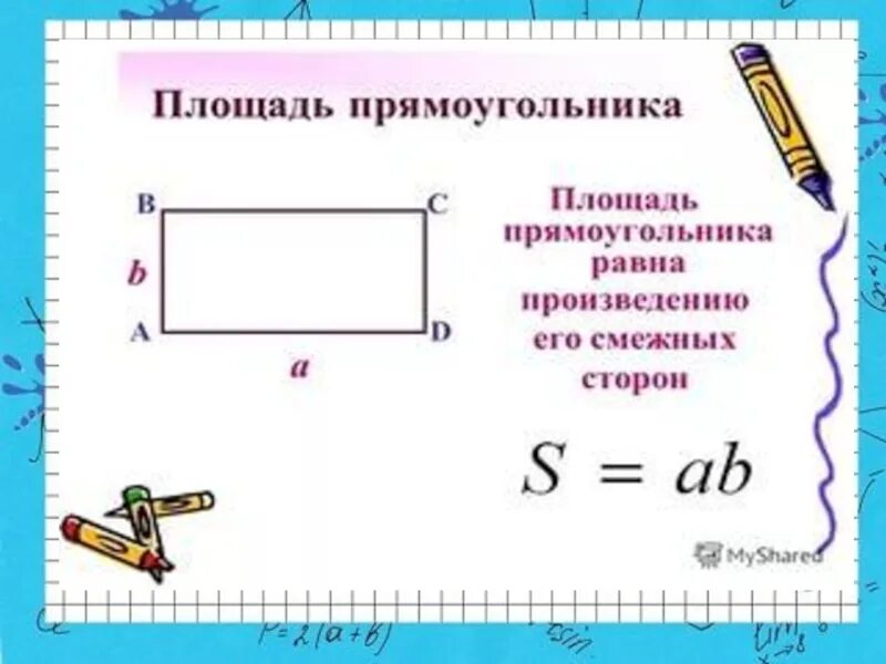 Площадь прямоугольника. Площадь прямоугольника равна. Формула площади прямоугольника 2 класс. Чему равна площадь прямоугольника.