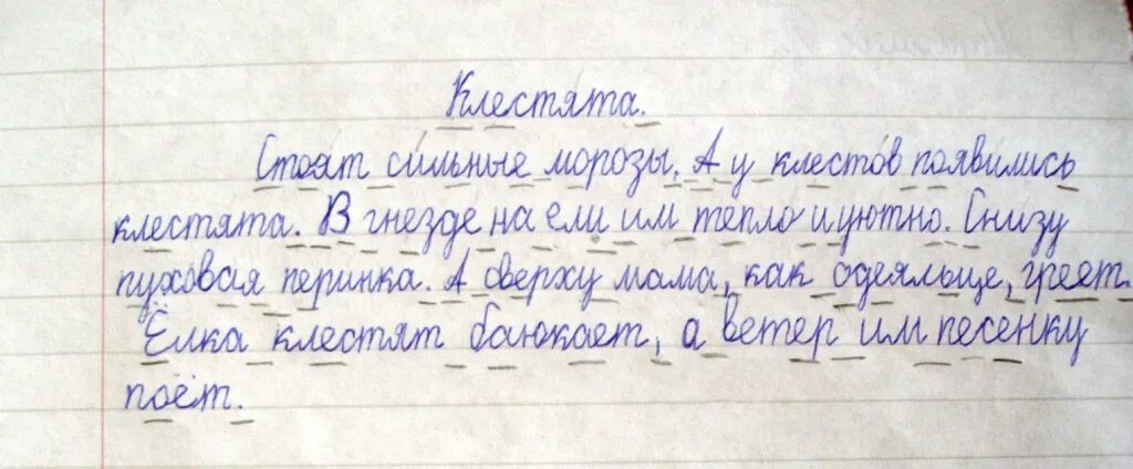 Сейчас буду переписывать. Написание диктантов в тетрадке. Почерк ребенка в 3 классе. Ошибка в тетради. Детские школьные диктанты.