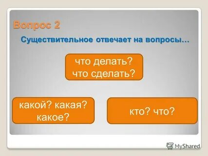 Какое существительное отвечает на вопрос что
