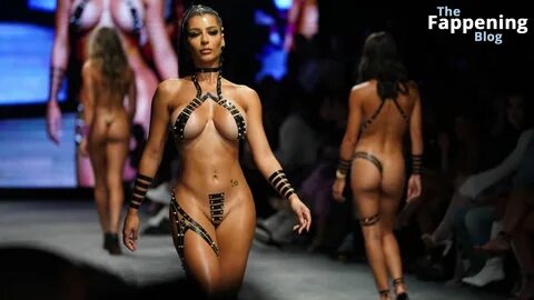 Models Walk in Nothing But Tape for Miami Swim Week Black Tape Project (60 Photo