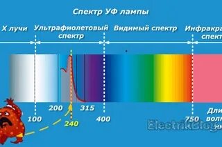 Длина волны ультрафиолетовой лампы