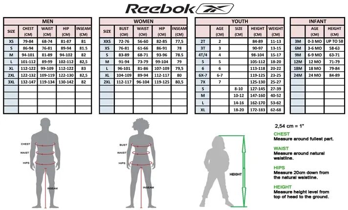 Рибок размеры мужские. Reebok Размерная сетка мужской одежды таблица. Reebok Размерная сетка мужской одежды. Reebok Размерная сетка женской одежды. Reebok таблица размеров мужской одежды.