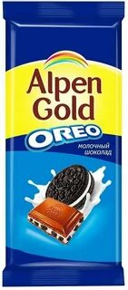 Шоколад alpen gold oreo молочный