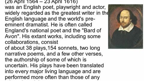 William shakespeare greatest english playwright