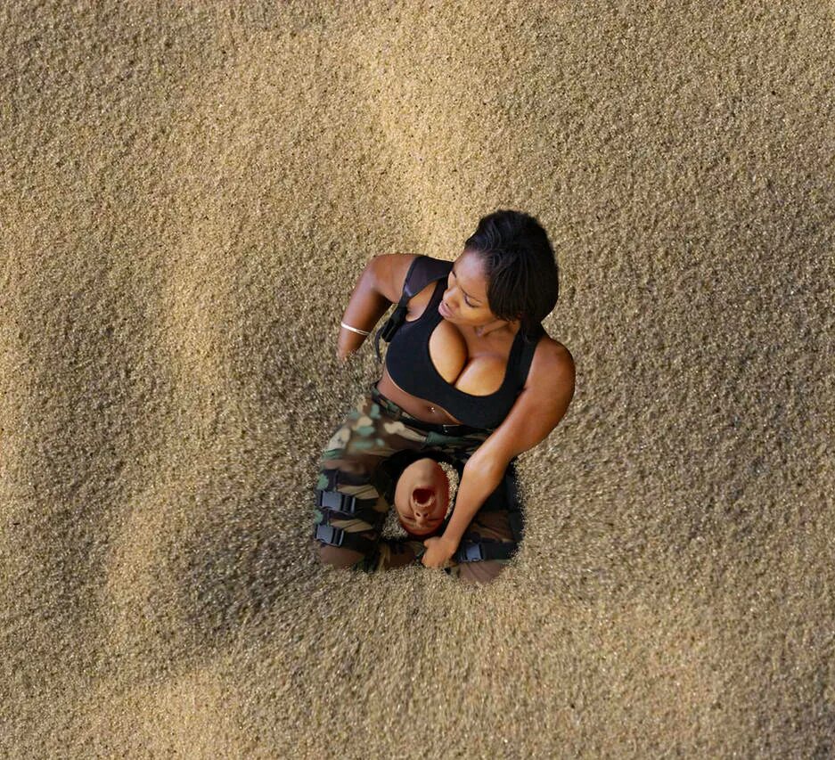 Girl in quicksand