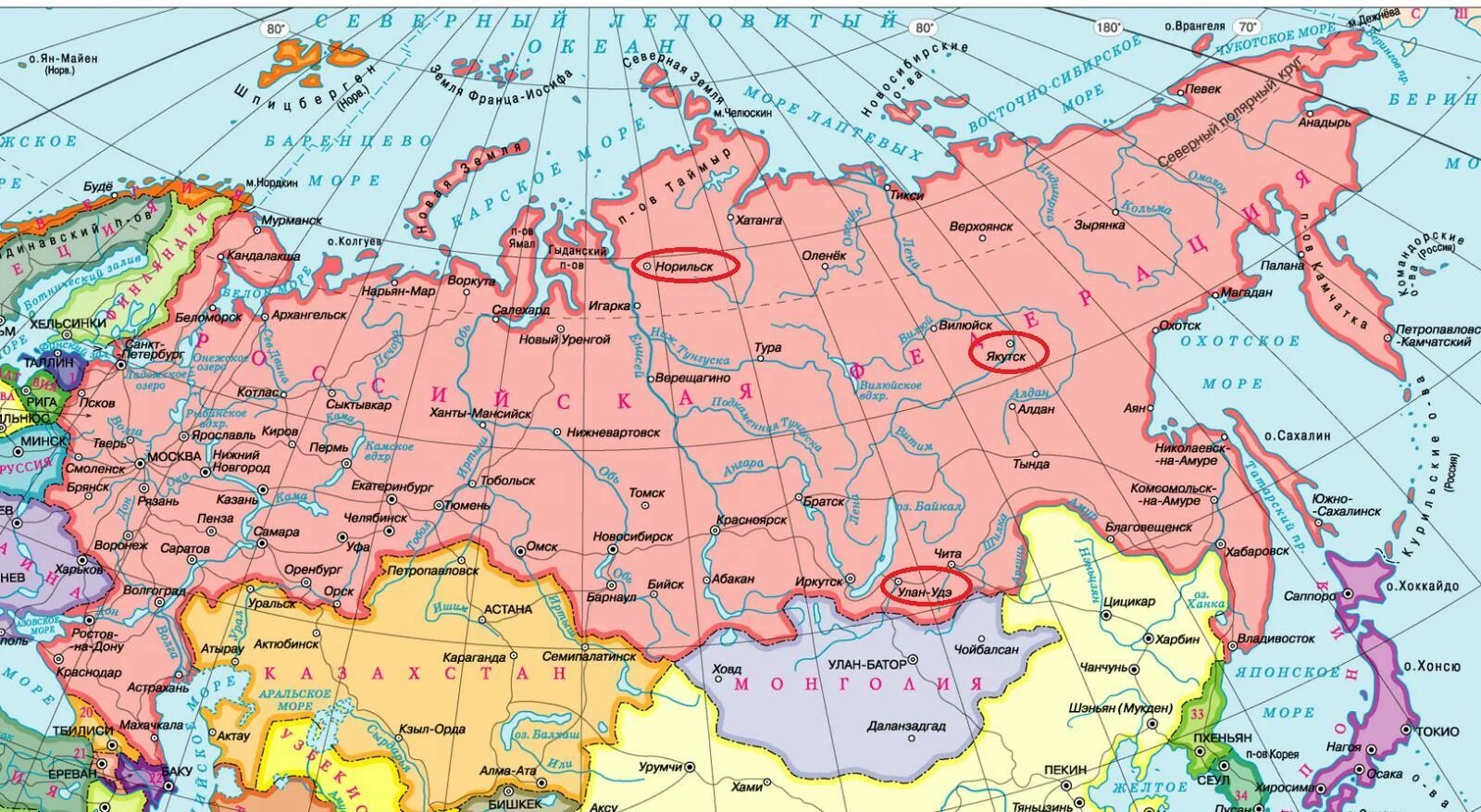 Мурманск или норильск севернее