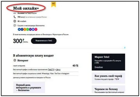 Тариф теле2 плюс