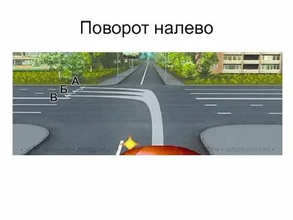 В какую полосу можно поворачивать налево