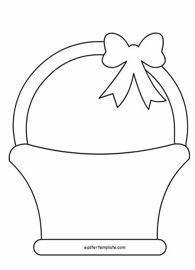 Шаблоны корзинок для вырезания из бумаги распечатать Pin by Grace Kim on 초등부 Craft Easter basket crafts, Easter basket template, Pape