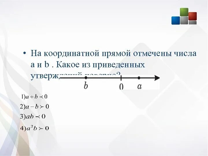 На координатной прямой отмечены числа 85. На координатной прямой отмечены числа 85