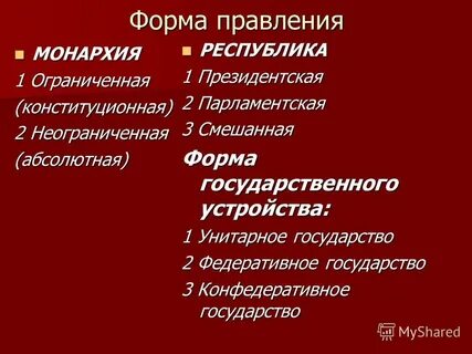 Парламентская республика это какая форма правления