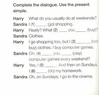 Present simple dialogue