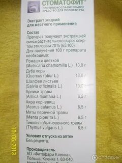 Стоматофит инструкция по применению для полоскания десен
