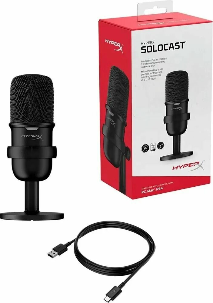 Проводные type c микрофоны hyperx. Микрофон hyperx solocast (4p5p8aa). подставка для микрофона hyperx solocast. микрофон hyperx solocast usb type-c.