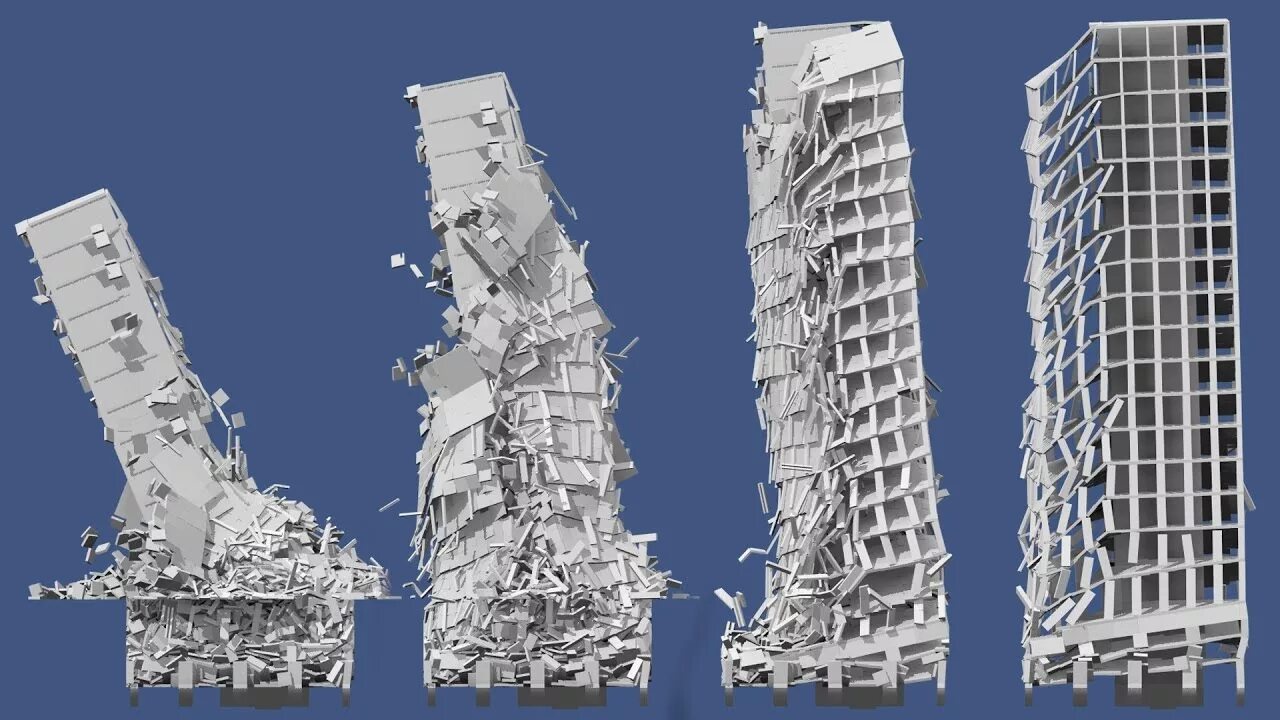 Load properties. Прогрессирующее разрушение зданий. Модель разрушенного здания. Аутригерные конструкции высотных зданий. Моделирование разрушенного здания.