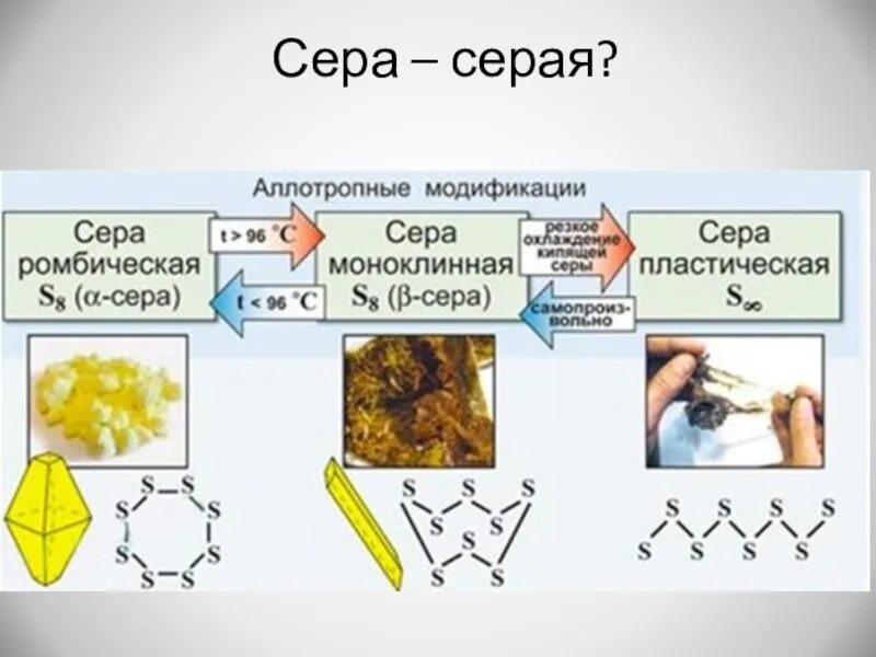 Сходные элементы серы. Сера ромбическая и моноклинная. Аллотропные модификации серы. Сера аллотропные модификации формулы. Ромбическая моноклинная и пластическая сера.