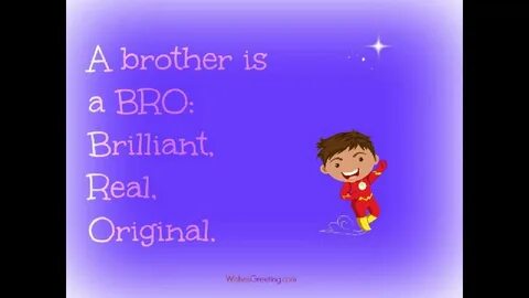 I and my brother is happy