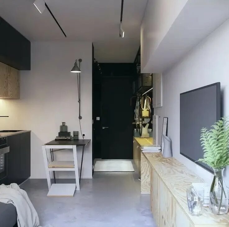 Студия недели: 48 квадратов в стиле лофт - INMYROOM Kitchen design small, Interi