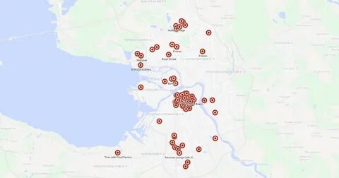 Бары петербурга на карте