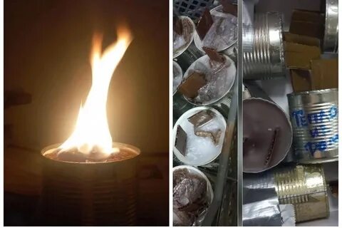 Горящая окопная свеча