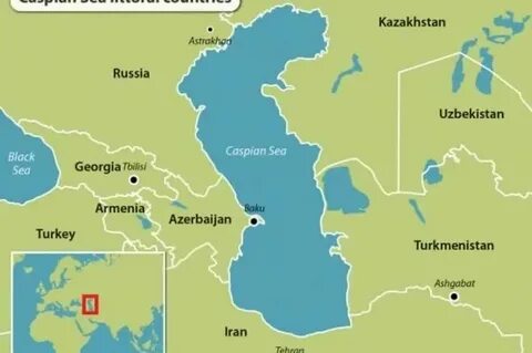 Каспийское море границы с какими странами