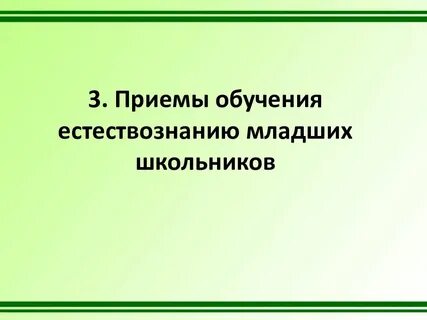 Урок естествознания в начальной школе