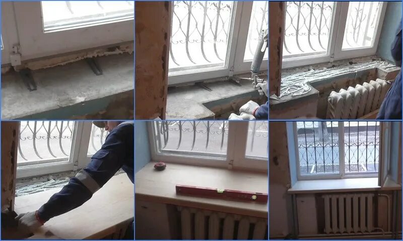 Как установить подоконники своими руками в доме. Крепление деревянного подоконника на балконе с пластиковыми окнами. крепление деревянного подоконника к блоку массандры на даче. подоконник на балконе своими руками деревянный. как на лоджии приделать подоконник.