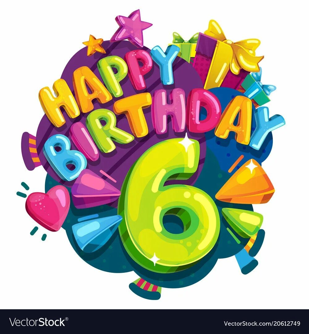 Значения дня рождения 6. С днем рождения шесть лет. Happy Birthday 6 лет. Разноцветная надпись с днем рождения 6 Ле. С днём рождения детские 6 лет.