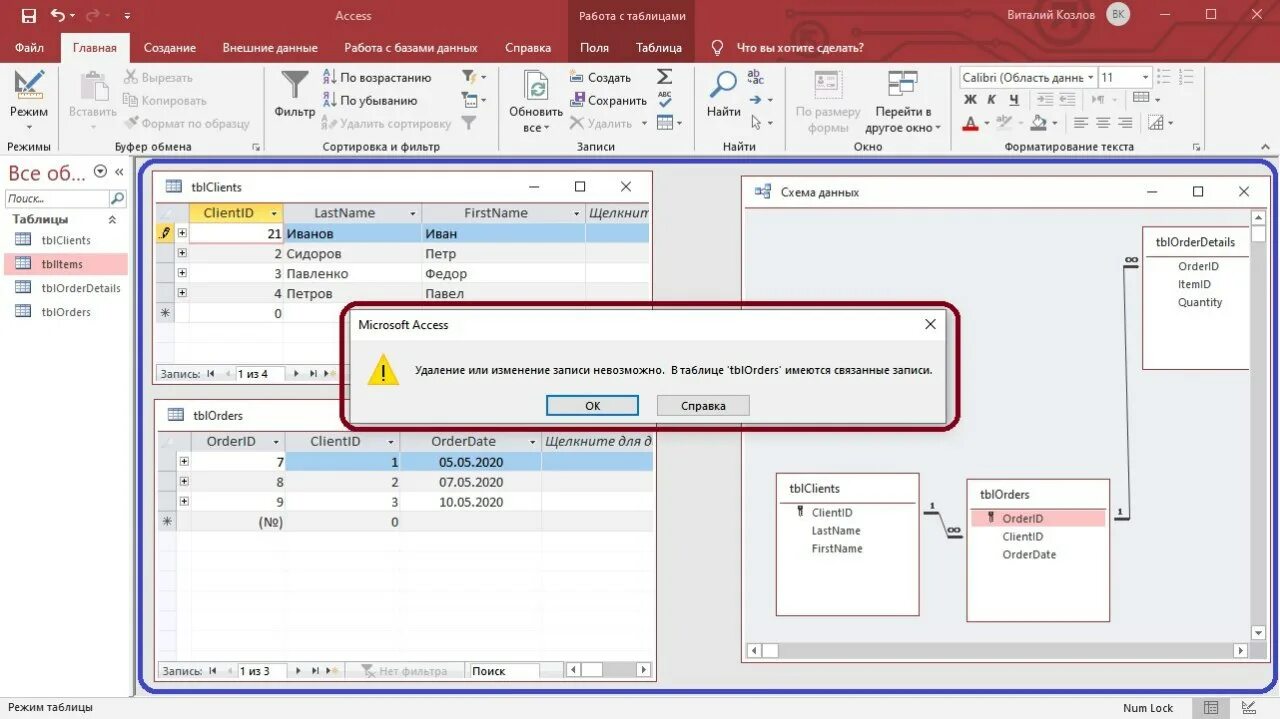 Sql access таблица. Sql access таблица
