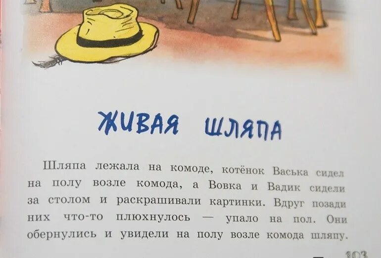 О чем мечтает васька. Рассказ Носова Живая шляпа краткий пересказ. Н.Носов пересказ.