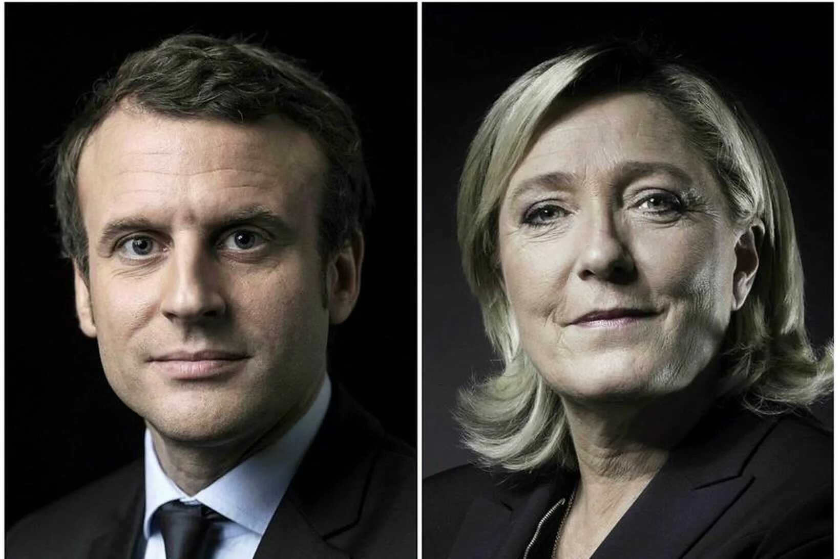 Год выборов во франции. Макрон и Ле пен фото.