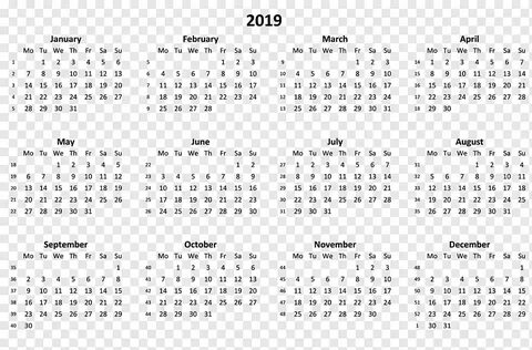 Недели месяца 2019
